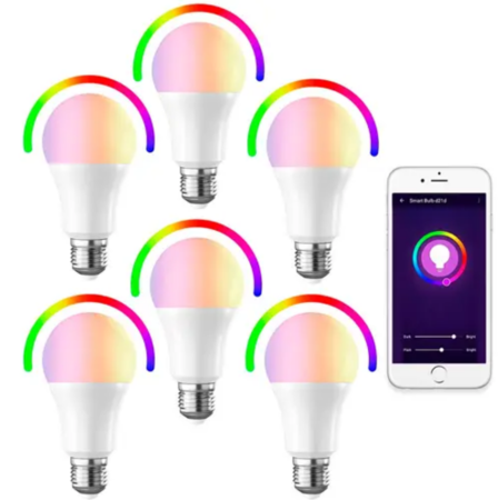 Kit X6 de Lámparas Led Smart Inteligente RGB 9W Wifi