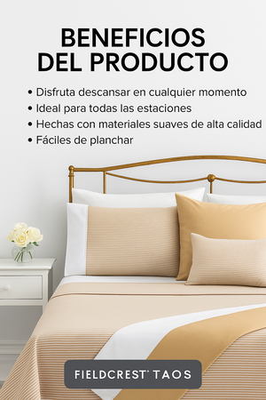 Juego de sabanas Cannon Queen 100% algodón 144 hilos