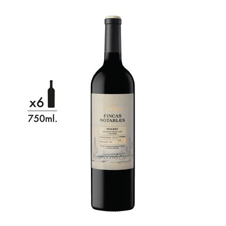Vino Tinto Fincas Notables S. Vineyard Malbec Caja x 6