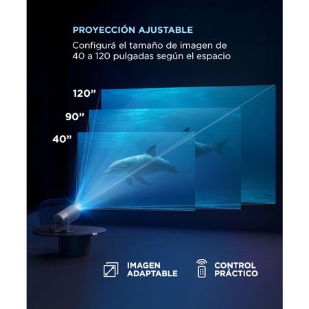Proyector Gadnic Portátil FHD Android TV Screen Miroring 9000 lumenes