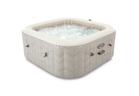 Spa Inflable Intex Jacuzzi Burbuja Terapia Chevron Deluxe 4 Blanco