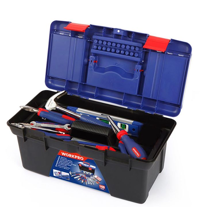 Set herramientas 169Pzs caja pl?stica p/el hogar WORKPRO - Vista 2