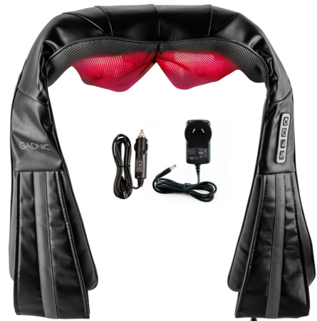 Masajeador Gris Oscuro Gadnic Ombu Cervical y Lumbar Shiatsu Terapia de Calor