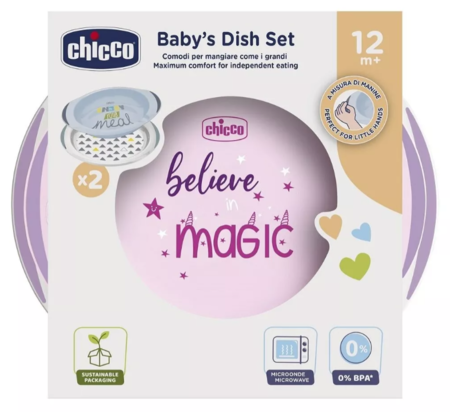 Set de Platos Rosa 12m Chicco