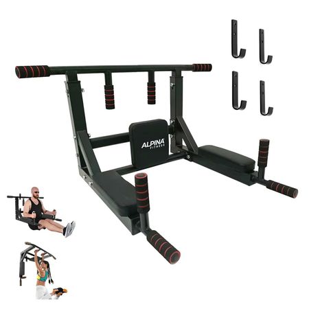 Barra Dominadas Desmontable Pared Multifuncion 300 Kg Reforzada Alpina Titan Bar Pro
