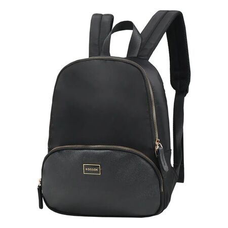 Mochila Urbana Para Mujer Kossok Diva Premium Negro Liso Negro