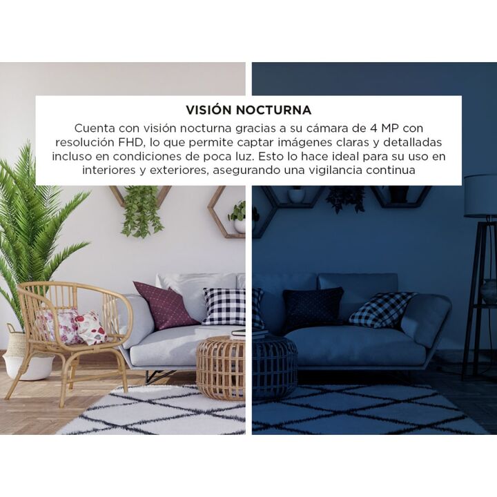 Cámara de Seguridad Skyworth Dual Light 4MP WiFi Exterior/Interior IP66 Con Visión Nocturna - Vista 4