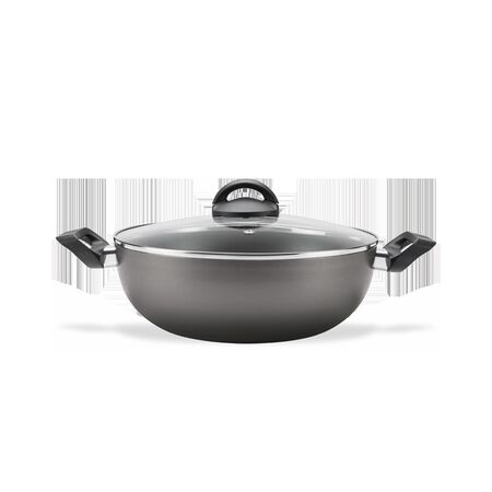 WOK BRINOX 4.1L TAPA DE VIDRIO TEMPLADO ANTIADHERENTE MANIJAS RECUBIERTAS (7210/195)
