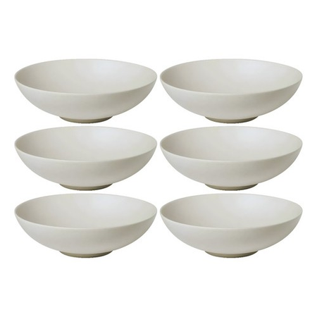 Set X6 Bowl Compotera Porcelana Baralee 19cm Fine Plus Gris