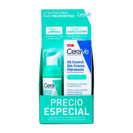 Cerave Piel Mixta Air Foam 50ml + Oil Control Gel Crema 50ml