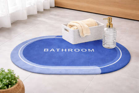 Alfombra para baño absorbente antideslizante + dispenser + toalla + organizador