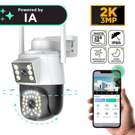 Cámara De Seguridad Gadnic S-Cam Full HD 3MP Control Por App Visión Nocturna IR Color