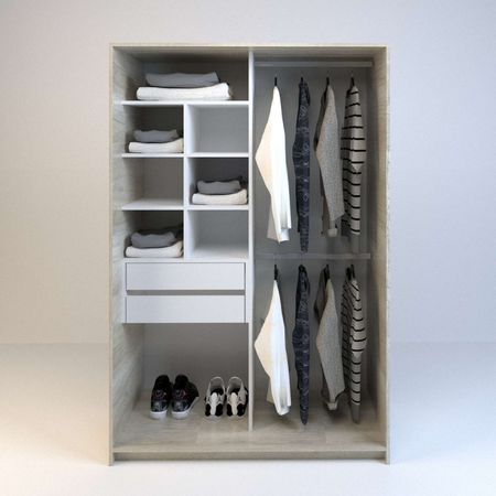 Vestidor 1,20m 2 Cajones Nevado Everest Tables