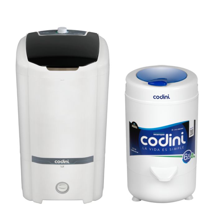 Combo Lavado: Lavarropas Semiautomático Q-BICO 8054 + Secarropas Codini Advance 6.5Kg - Vista 1