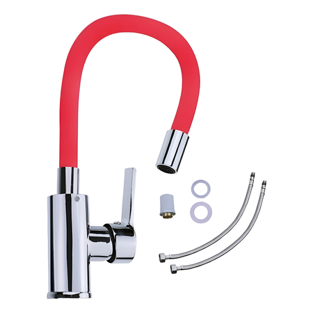 Griferia Cocina Canilla Monocomando Cuello Flexible