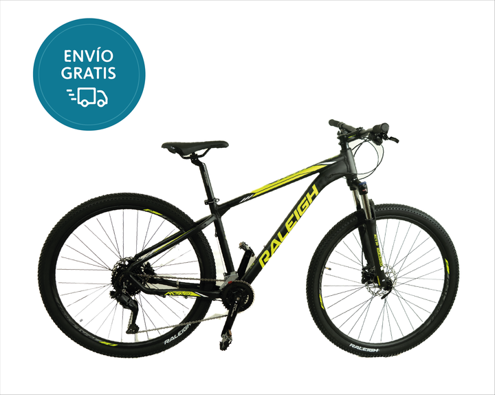 Bicicleta Raleigh Mojave 4.0 Talle 19"/L _ Negro/Verde / Biplato (2x9) / Frenos a disco hidráulicos / Rodado 29 _ Línea 2026 - Vista 1