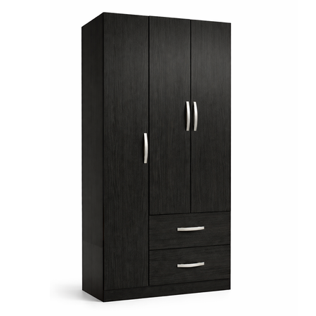 Ropero Placard 3 Puertas y 2 Cajones Ebano Maximo Family