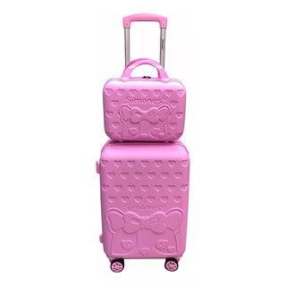 Set Valijas SIMONES - Cabinera Carry on 20" de 1 cierre + Beauty Case - Rosa
