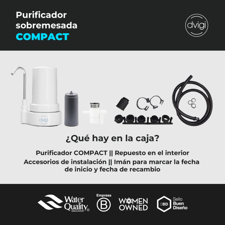 Filtro Purificador de Agua DVIGI COMPACT + 1 Filtro Adicional - Vista 5