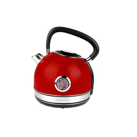 Pava Electrica Peabody Con Reloj Papagenno Roja