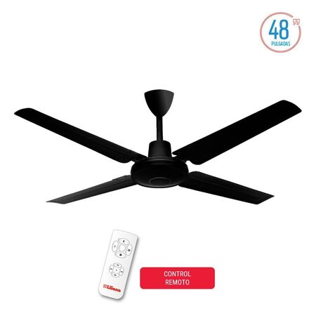 Ventilador de Techo Liliana VTHN104R chapa negro