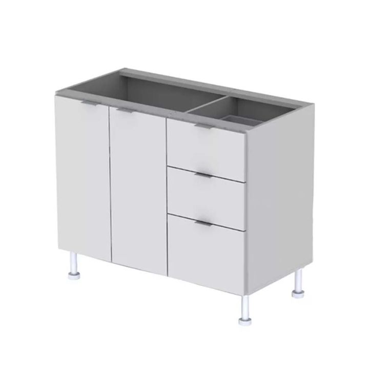 Bajo Mesada Confort 1M Perfil L Alum. Blanco CTB100 - Vista 1