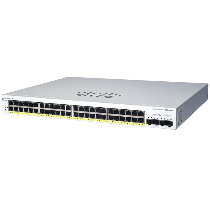 Switch Cisco CBS220 48G POE 4X1G SFP - Vista 1
