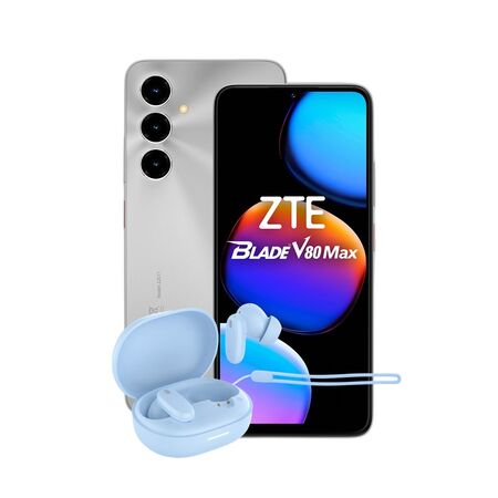 Combo ZTE V80 Max 4+256GB Silver + TWS Dekkin FlowBuds Celestes