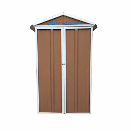 Armario Depósito Galpón de jardín 1x058x2 Pardo Piso + Estante Calibre 28 DON ACERO 