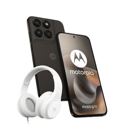 Combo Moto G77 8+256GB Black Olive + Auriculares Vincha