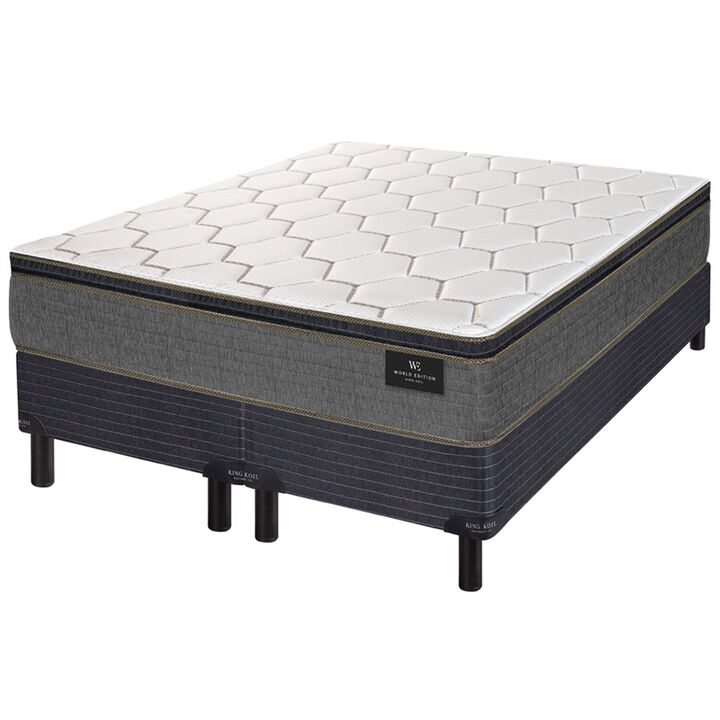 Colchon y Sommier King Koil Finesse King Size 180x200x27cm de Resortes LFK con Pillow de Espuma Firme - Vista 2