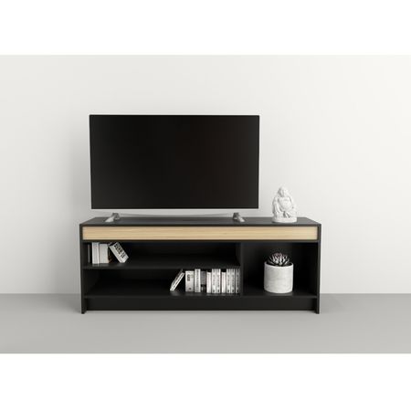 Mesa De Tv-Lcd-Led 56" Tables Cod: 1150 Negro-Olmo Finlandes