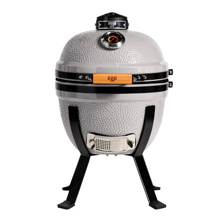 Parrilla Kamado Bbq Grill Kadu K14 Ahumador Ceramico Blanco