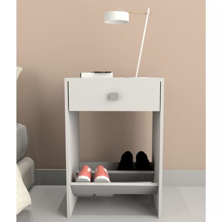 Mesa De Luz 1 Cajón Tables Cod: 6420 Blanco 