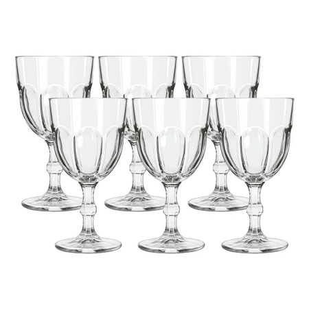 6 COPAS VIDRIO FACETADAS