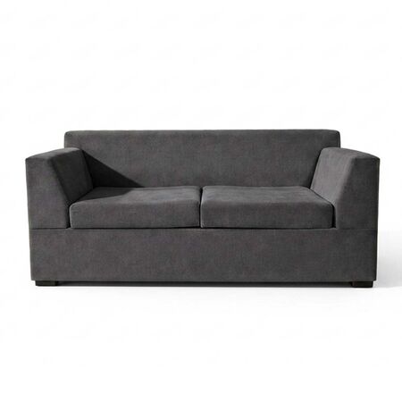 SILLON DE 2 CUERPOS TELA LINO ANTIMANCHAS GRIS LIVING ANTIDESGARRO