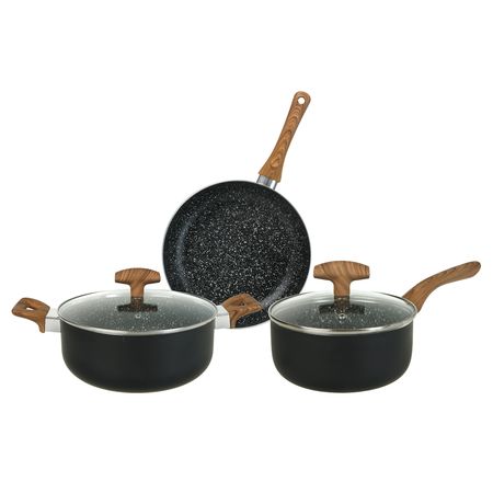 Bateria Cacerola Olla Sarten Ceramica Antiadherente interior Ethno Aston