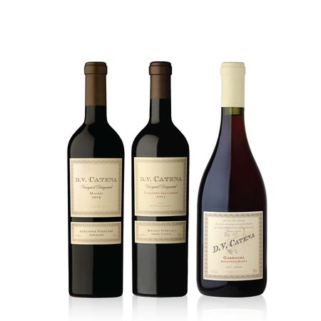 Set Vinos Tintos DV Catena Vineyard Designated Seleccion x 3 Con Estuche