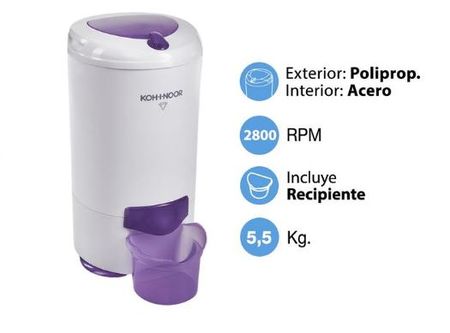 Secarropas Plastico Vision 5,5kg C-755/2 Kohinoor