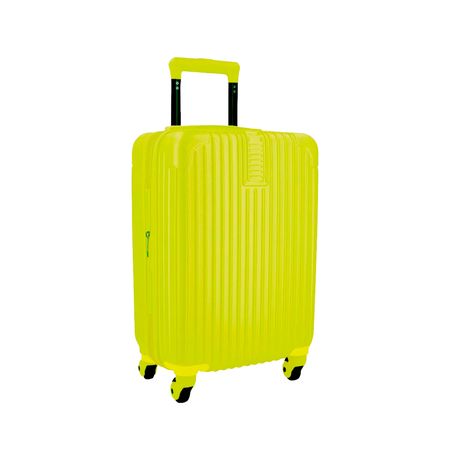 Valija Carry On 18" de mano Apto Cabina con candado Plástico ABS Verde Lima