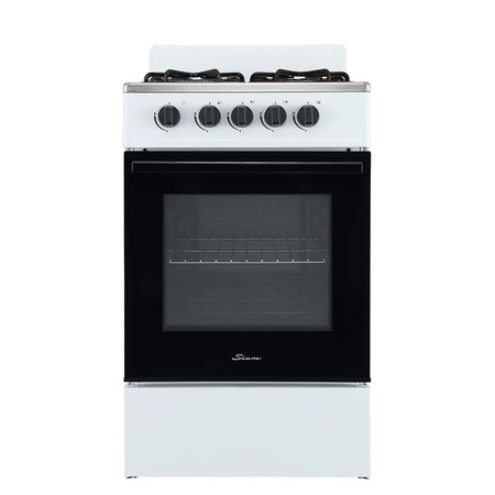 Cocina Siam 50cm Multigas Mesada Inoxidable Blanca CSI-CN50B-BL