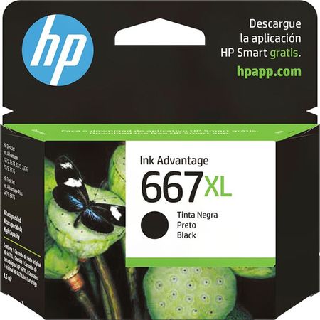 Cartucho De Tinta Hp 667xl 3ym81al Negro Original 2300 6000