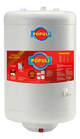 Termotanque Electrico Ecotermo Populi Elec 53 Carga Superior De Colgar O Apoyar Color Blanco