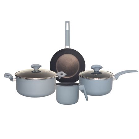 Bateria Cocina Borgen 6 Piezas Antiadherente Cacerola Sartén