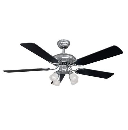 VENT. TECHO LILIANA VTHM415 4 TULIPAS SILVER/NEGRO