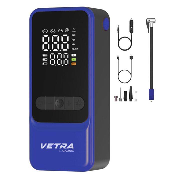 Inflador Portátil Vetra By Gadnic 150 PSI Digital Bateria Recargable Función Desinflado Linterna LED - Vista 7