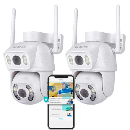 Kit 2 Cámaras De Seguridad Gadnic Doble Lente 4k