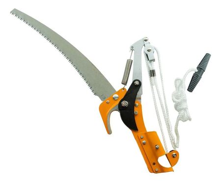 Serrucho Podador De Altura 14 2en1 Extensible Lusqtoff L9040 Naranja