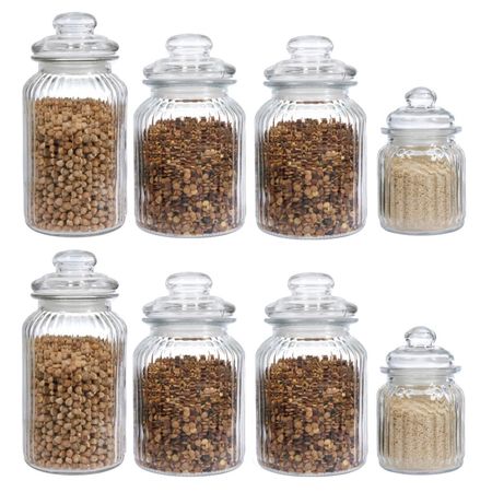 Frasco Recipiente Vidrio X 8 Unid  Caramelero 