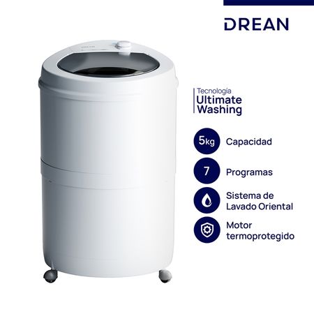 Lavarropa Carga Superior Drean 5 Kg Blanco Lrdr57sbo